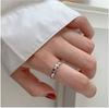 Anel de Prata Tailandês Vintage para Mulheres ins925 Sterling Silver Niche Design Sense Temperamento High Sense Cold Style All-match Anel de Dedo