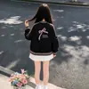 Conjunto de Otoño para Niñas Chaqueta Elegante Estilo Academia Infantil Chaqueta de Béisbol para Niños Medianos y Mayores Dulce Chaqueta Estilo Coreano Ropa de Otoño
