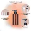 Em Estoque Frasco de Shampoo Fosco 400ml, Frasco com Bomba para Loção, Frasco Âmbar com Bomba para Gel de Banho e Produto de Cuidado, Frasco Cosmético