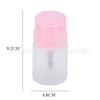 Botella de presión para nail art 60ML tapa rosa botella vacía transparente agua removedora de esmalte de uñas agua limpia alcohol botella igual con bloqueo botella de presión