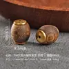 Plata 925 Chapada en Oro Cuentas Barril de Madera de Águila Natural Cuentas Espaciadoras Parche Cuentas Sueltas Accesorios para Joyería Hecha a Mano DIY Pulsera Accesorios de Juego Cultural