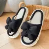 Pantuflas de Lino con Lazo al por Mayor Transfronterizas para Mujer, Uso en Interiores en Casa, Pantuflas de Suela Gruesa, Sandalias, Pantuflas de Lujo para el Hogar