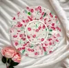 Gorro de ducha con estampado de encaje, Gorro de champú engrosado para mujeres adultas, Gorro de baño, PEVA, Talla grande, Al por mayor, Impermeable