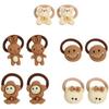Banda para el cabello de pulgar para niños color marrón leche, diadema de cuerda para bebé, diadema, cuerda para el cabello de niña pequeña, no daña el cabello, banda elástica, accesorios para el cabello