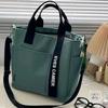 Nuevo Diseño Impermeable Elegante Bolso Tote de Lona para Llevar en la Mano Cruzado Simple y Versátil de un Solo Hombro Portátil Bolsa para Lonchera