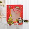 Nueva Serie de Apertura de Ventana Navideña Bolsa de Regalo Comercio Exterior Transfronterizo Bolso de Mano Grueso Patrón Navideño de Dibujos Animados Bolsa de Regalo