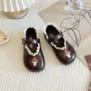 Zapatos de Cuero Estilo Coreano para Niñas Primavera y Otoño 2026 con Adorno de Encaje Zapatos de Princesa para Bebés Suela Suave Boca Baja Zapatos Individuales
