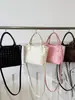2026 Cesta Tecida de Design Simples e Luxo Leve Bolsa de Mão para Ombro Único e Transversal Bolsa Feminina Estilo Novo Primavera e Verão Moda Texturizada