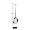 Venta caliente cuchara para servir de acero inoxidable no magnético Colador cuchara para servir para hotel buffet Colador cuchara grande dorada