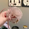 Diadema de flor de malla tridimensional con pedrería estilo coreano, accesorio para el cabello dulce y exquisito, adecuado para uso diario y para citas