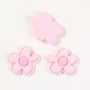 Parche de resina con forma de flor de flocado de dopamina para niña dulce, accesorios para el cabello para tocado DIY, material femenino al por mayor