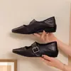 Zapatos de Salón de Punta Fina Estilo Retro Francés Bajos para Mujer 2026 Otoño Nueva Llegada Hebilla Única Temperamento para el Trabajo Mary Janes