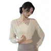 Blusa de Yoga de Alta Gama Yidi para Mujer, Malla Transpirable Deportiva Holgada para Correr Fitness (Excluyendo Sujetador)