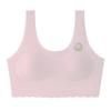 Seamless detachable chest pad girl underwear junior high school student development period Anti-bump vest student anti-exposure tube top