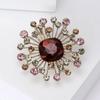 Estilo europeu e americano simples requintado popular liga strass broche girassol jóias populares colorido corpete pin