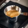 Taza de extracción de café con logo personalizado, accesorio para máquina de café casera, taza receptora de líquido, taza de acero inoxidable para café y leche concentrada de espresso
