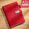 Caderno A5 de Pele de Ovelha Novo Estilo, Caderno Espesso para Reuniões de Negócios e Escritório, Pode Ser Impresso com Logo, Bloco de Notas Espesso Simples