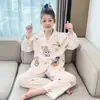 Pijama Infantil Primavera y Otoño Niñas Algodón Nube Manga Larga Estilo Delgado Niñas Niños Mayores Estilo Otoño Conjunto de Ropa para el Hogar Niños Pequeños y Medianos