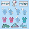 Traje Médico Serie Médica Creativa Forma de Jeringa Pin Broche de Aleación Azul Accesorios Insignia