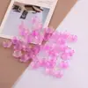 Accesorios de cuentas para manualidades de pétalos de flor de cerezo de 19 mm con borde dorado, estampados en caliente, para pasadores de pelo vintage y adornos para el cabello, materiales de flores pequeñas, estilo pequeño y fragante, al por mayor