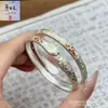 Pulsera de Plata de Ley 999.9 Esmaltada Pintada en Oro Garra de Gato Rizada de Plata de Ley para Mujer Nueva Pulsera de Plata Chinoiserie Regalo de Vacaciones