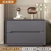 Mesita de noche de madera maciza de alta calidad, mueble auxiliar para dormitorio, instalación gratuita, estilo moderno simple, nuevo armario de almacenamiento, estilo de lujo ligero color crema