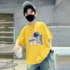 2026 Nueva Camiseta de Verano Fina de Manga Corta para Niños Mayores, Camiseta de Verano 100% Algodón para Niños