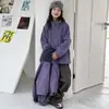 Conjunto 3 em 1 de Inverno Médio e Grande para Meninas Nova Roupa Infantil Conjunto de Duas Peças Jaqueta Corta-vento com Forro de Lã para Meninas