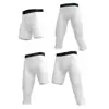 Pantalones ajustados Ropa de Fitness para Hombre de cinco puntos alta elasticidad secado rápido para correr de siete puntos una pierna Deportivos Baloncesto calcetines térmicos de entrenamiento