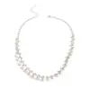 Cadena de Clavícula de Lujo de Gama Alta Europea y Americana Super Brillante Cadena de Garra con Perlas y Diamantes Completos Joyería Nupcial Accesorios para Vestido de Novia y Banquete