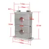 Abrazadera de tubo de aleación de aluminio de alta resistencia GB, abrazadera doble superior e inferior, abrazadera de fijación, soporte de agua, abrazadera doble de aleación de aluminio