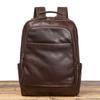 Comercio Exterior Popular Mochila de Cuero Genuino para Hombre Piel de Vaca Resistente Maleta con Ruedas Mochila de Viaje Gran Capacidad Bolsa para Computadora