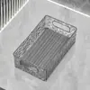 Cesta de Almacenamiento para Acabado de Cosméticos de Alto Valor Acrílico Lujo Ligero Patrón de Glaciar Caja de Almacenamiento Apilable Transparente de Escritorio