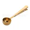 Clip para cuchara de café de acero inoxidable cuchara de café de acero inoxidable con clip clip sellador de alimentos clip sellador para café leche en polvo
