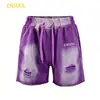Pantalones de chándal jogger personalizados con efecto desgastado para hombre, con un atrevido diseño de estampado de espuma. Pantalones de chándal para hombre, modernos y de corte holgado