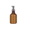 Botella Boston Marrón de 480 ml Botella de Recarga para Champú y Gel de Ducha Loción Corporal para Mascotas Botella Vacía de Plástico Material de Empaque
