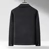 Chaqueta de hombre hecha a mano 2026 otoño e invierno solapa estilo ropa de trabajo juvenil business casual lana doble cara abrigo corto