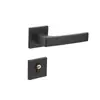 Fechadura de porta de quarto fechadura de porta de dormitório interna Fechadura dividida doméstica universal sucção magnética silenciosa fechadura com maçaneta de porta de madeira preta