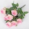 Rosa artificial de imitación, 9 rosas artificiales para decoración de bodas y hogares, ideal para San Valentín, pequeñas flores de seda de París, venta al por mayor.