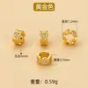 Contas Espaçadoras de Pedra em Formato de Coração de Prata Esterlina S925 Cor Dourada 18K Preserva Cor Artesanal DIY Acessórios para Joias Contas para Pulseira de Pérola Cristal