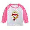 Camiseta de manga comprida para meninos 2023 Primavera e Outono nova moda infantil bonita blusa de base roupas de moda infantil