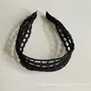 Nueva Diadema Ancha de Malla de Paja Versátil Estilo Vacaciones Estilo Bohemio Estilo Coreano Diadema Trenzada de Cuerda de Cáñamo para Mujer