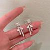 Verano Nuevo Shijia Aretes de Perlas de Pan al Vapor para Mujer Plata de Ley S925 Aguja de Plata Nicho Alta Gama Lujo Ligero Combinación con Todo Personalidad