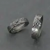 Anillo vintage personalidad hombres y mujeres Anillo abierto para dedo índice y cola moda tendencia antigua baratija cicatriz anillo de pareja
