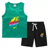 Traje Deportivo Casual de Dos Piezas para Niños Pequeños y Medianos - Chaleco y Pantalón de Verano 2023, Camiseta Base, Ropa Exterior Delgada sin Mangas