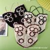 Transfronteiriço Solúvel em Água Flor Tiras Cruzadas Costas Nuas Costas Lindas Respirável Látex Bojo Fixo Envolto Peito Contraste Flor de Crochê Sexy Lingerie