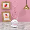 Chaveiro Fofo de Cachorro 3D com Sino Colorido Desenho Animado Adorável Cachorro 3D Chaveiro de Animal Acessório de Mochila
