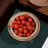 Cuentas Redondas de Ágata Nanhong Baoshan Nanhong Colorido Rojo Caqui Sueltas para Manualidades DIY Accesorios para Pulseras Bodhi