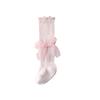 Calcetines de Verano para Bebé, Malla Fina, Calcetines Largos hasta la Rodilla Clase A para Recién Nacido Anti-Mosquitos, Calcetines de Algodón con Lazo