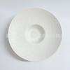 Restaurante Ocidental de Hotel Branco Fosco Criativo Prato de Aperitivo Borda Larga Prato Redondo Prato de Sopa Ocidental Atmosfera de Alto Padrão Prato de Massa